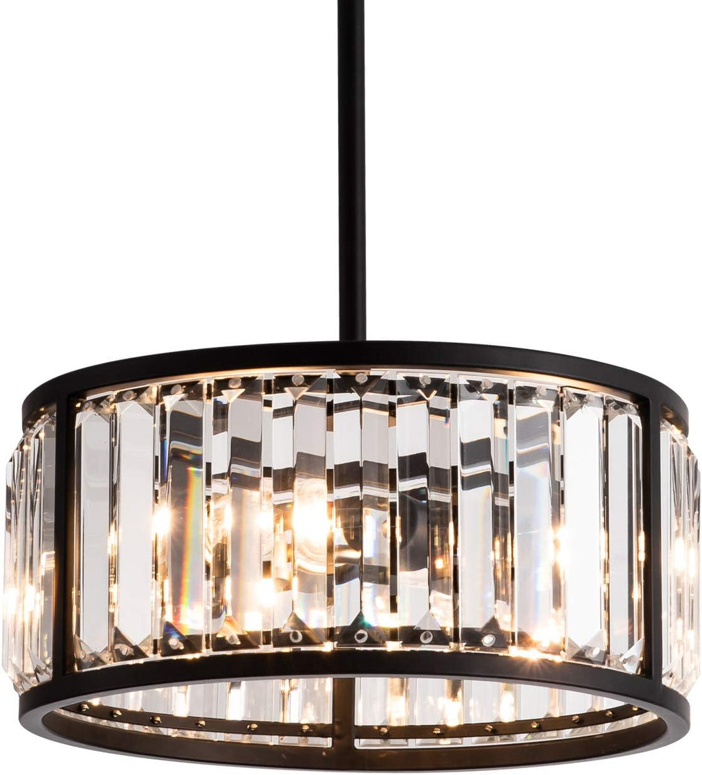 Clear Glass Shade Black Metal Pendant Lighting H508