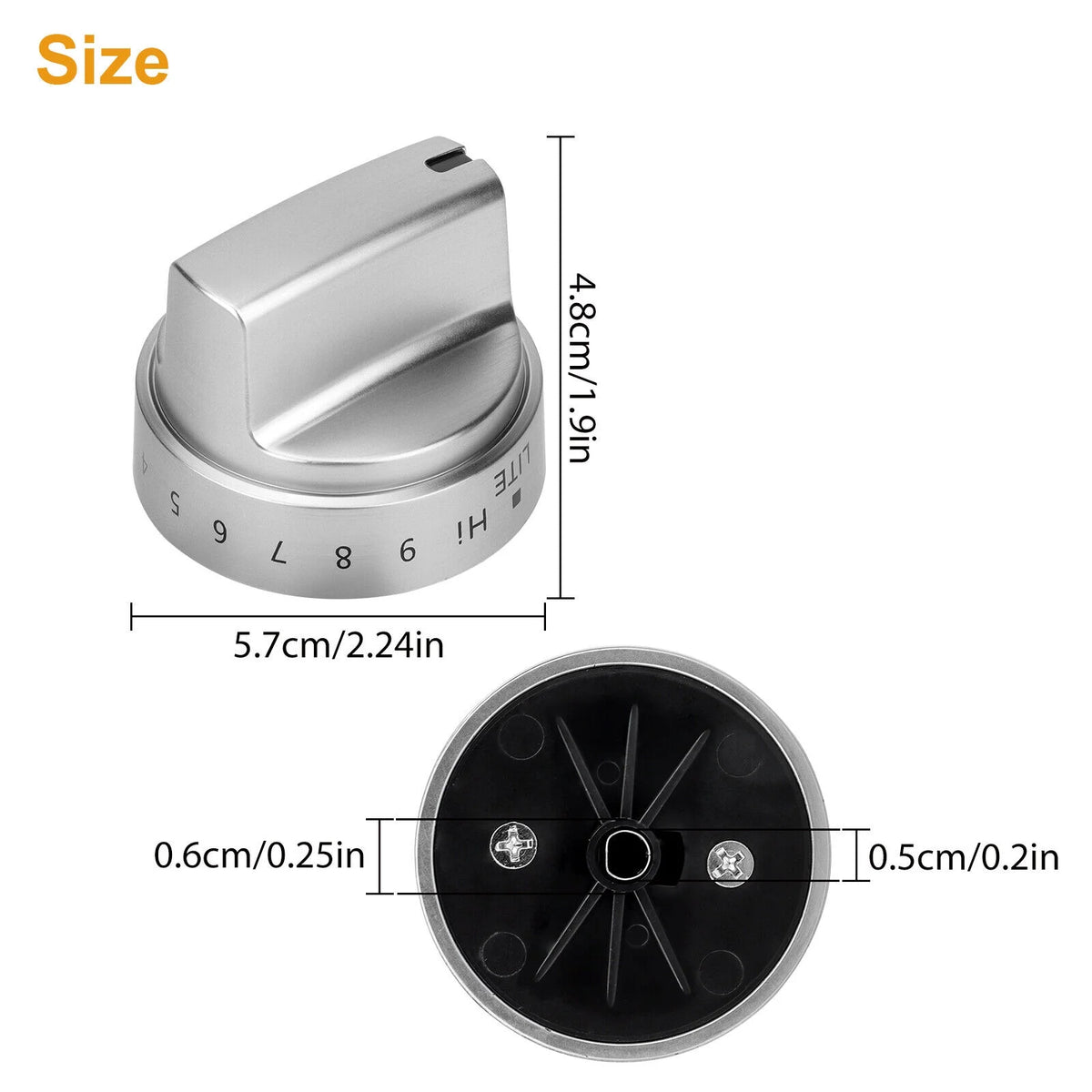 Stainless Steel Control Knobs D1674