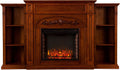 Espresso Electric Bookcases Fireplace E57759