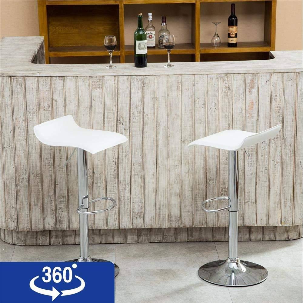 White Chrome Adjustable Swivel Stools D147452