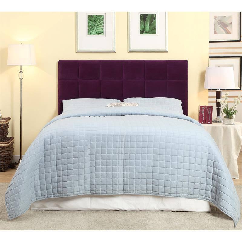Purple Fabric Full Queen Headboard I75732