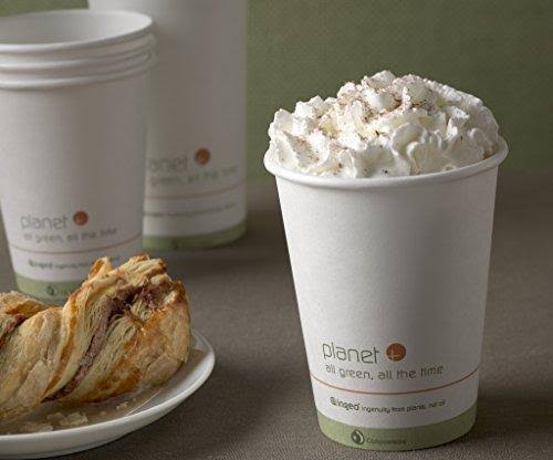 100% Compostable Pla Laminated Hot Cup 12-Ounce 1000-Count Case W400
