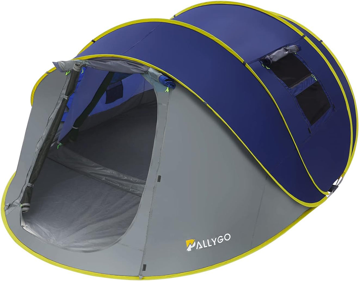 Easy Pop Up Tent 6 Person Double Layer Waterproof Instant Camping Tent X55890