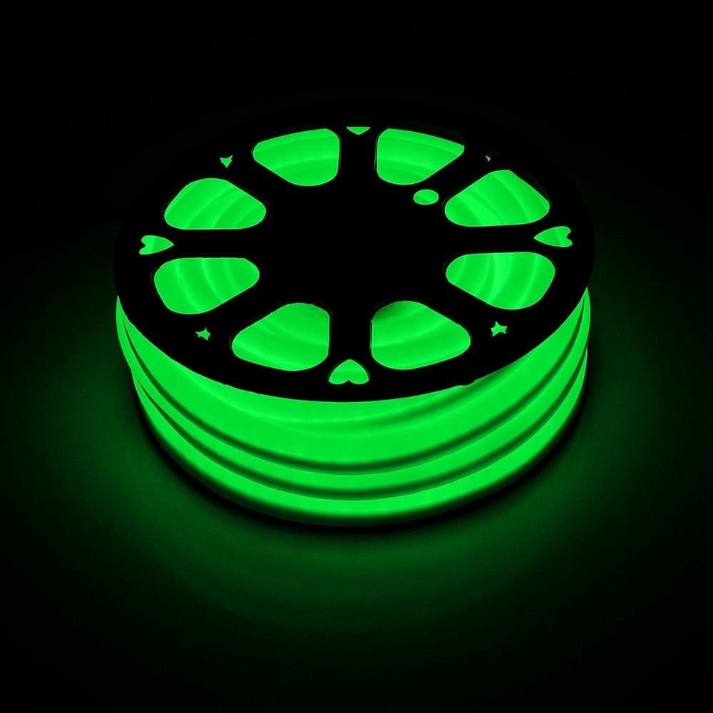 LED Flexible Neon Rope Strip Light 110V 100FT Green F220