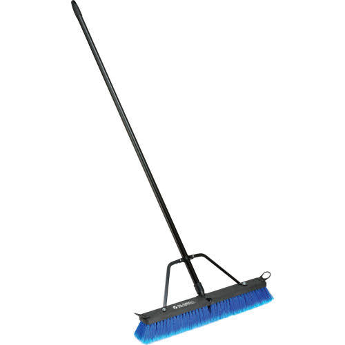 24x22 Push Broom with Plastic Block and Steel Handle, Pkg Qty 4 N1920