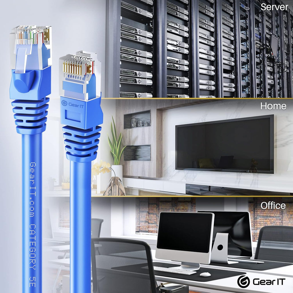 Blue Snagless RJ45 Ethernet Patch Cable 100-Pack 1 Foot F740120