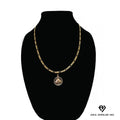 14k Gold Plated Horse Head Pendant Necklace with Figaro Chain R865