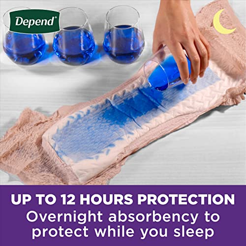 Disposable Overnight Adult Incontinence Underwear for Women, Medium, Blush, 15 Count U311