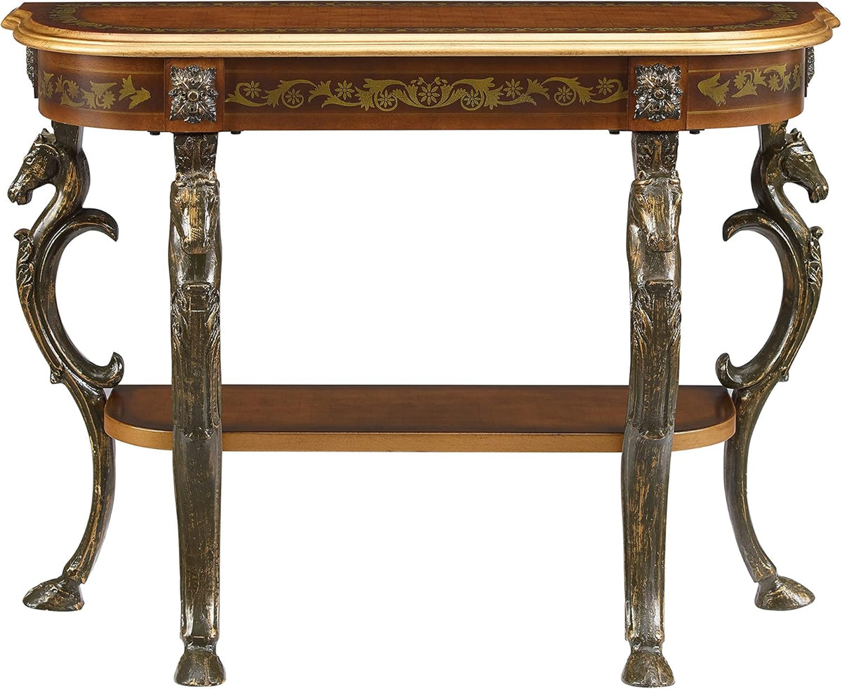 Brown and Gold Console Table 42 x 31.5 x 15.5 H245