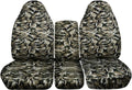 Camo Truck Seat Covers for 2002-2005 Dodge Ram Front 40/20/40 Split Bench with Center Console F12912