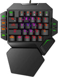 One Handed Mechanical Gaming Keyboard with Wrist Rest F3479