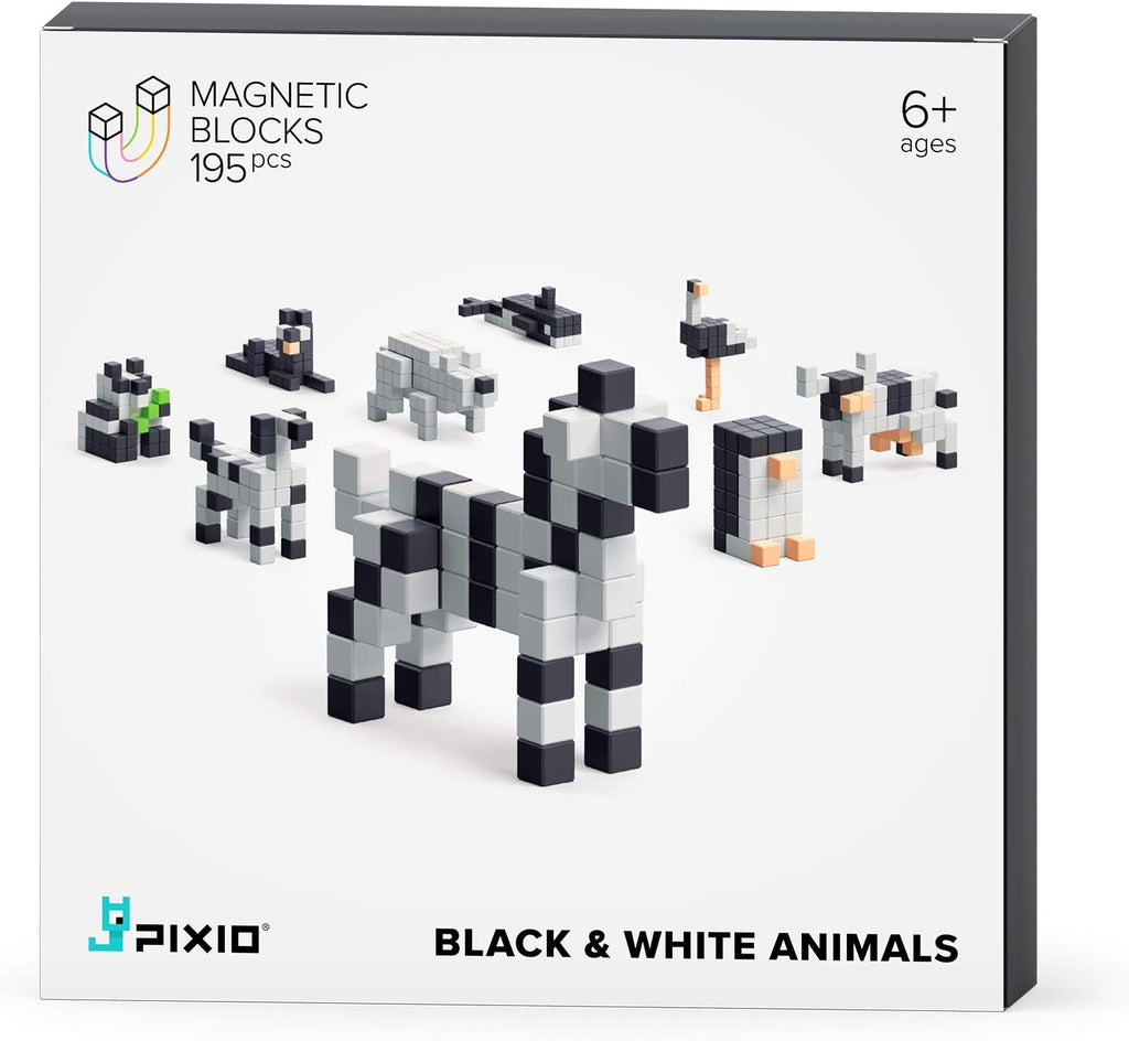 Black & White Animals Magnetic Blocks Set 195pcs L62251