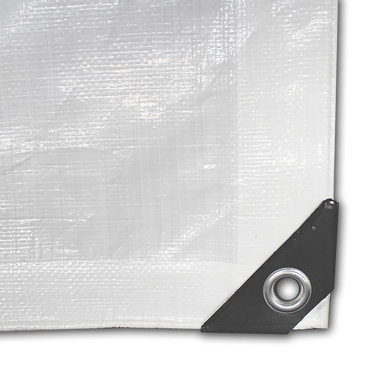 White 16’ x 20’ Polyethylene Tarp with Aluminum Grommets W313371