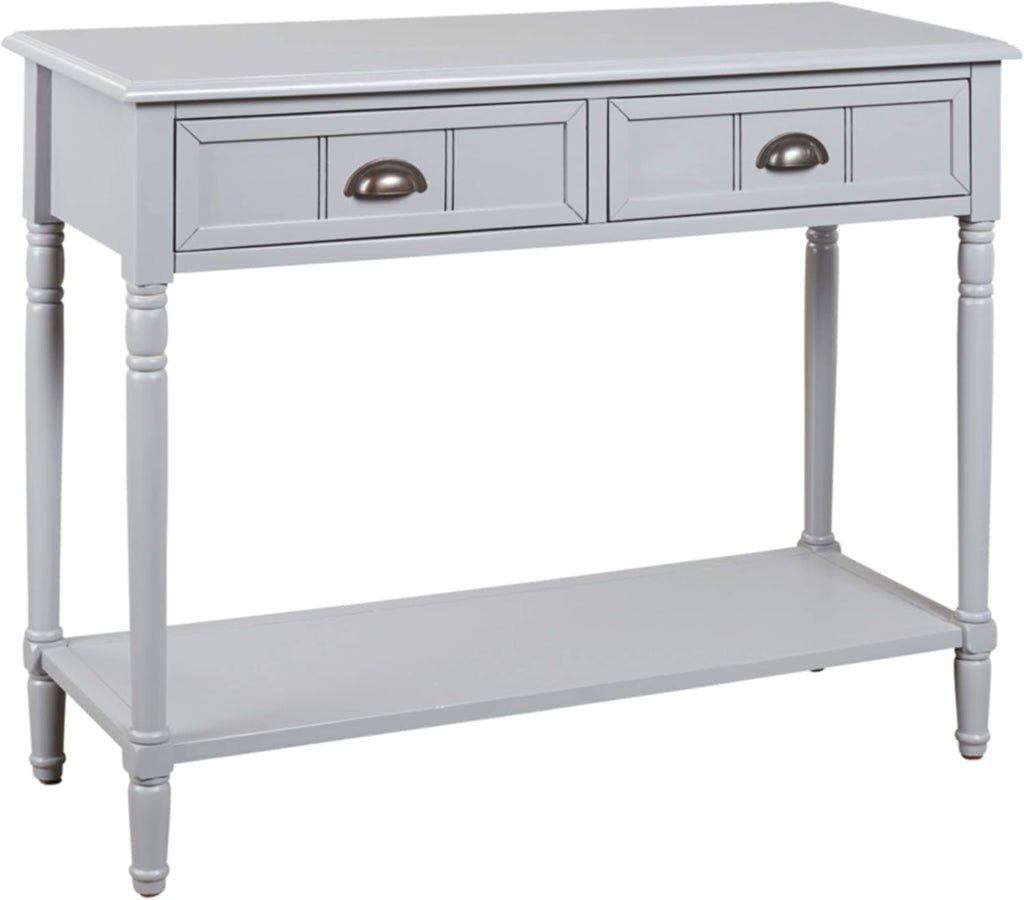 Gray 2 Drawer Console Sofa Table C707