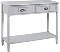 Gray 2 Drawer Console Sofa Table C707