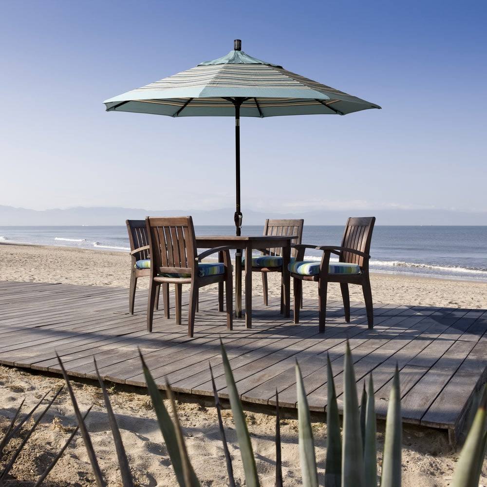 9 ft. Aluminum Push Button Tilt Market Umbrella, Beige Z3720