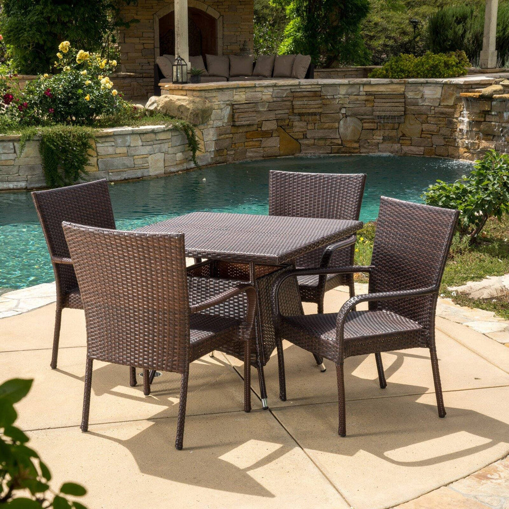 5 Piece Square Patio Dining Set S76558