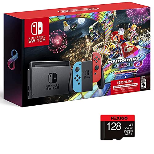 Mario Kart 8 Deluxe Bundle 3 Month Nintendo + 128GB MicroSD Card U33754