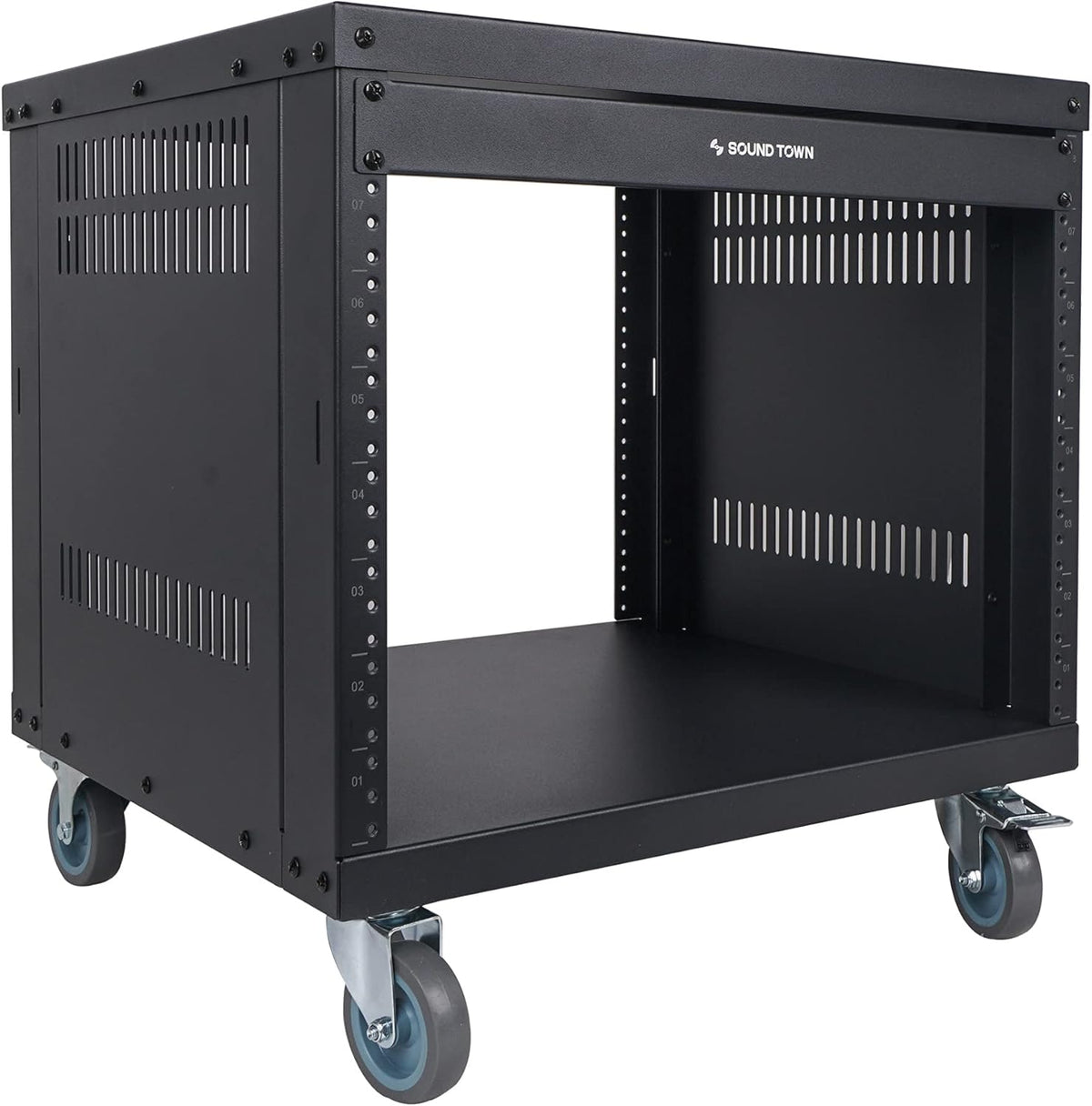 8U Steel Rack with Locking Casters L37715