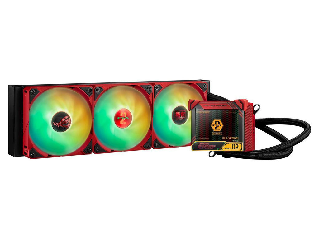 ASUS ROG Ryujin III 360 ARGB All-in-one Liquid CPU Cooler with 360mm Radiator, 3x Magnetic 120mm ARGB Fans, 3.5" OLED Display D385760