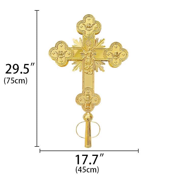 Large Zinc Alloy Electroplated Cross 29.5 Inches U84355