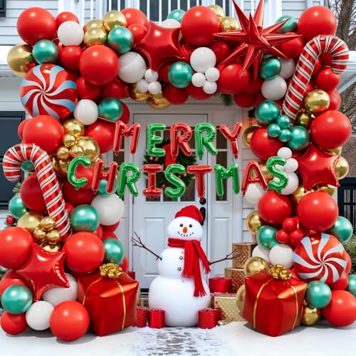 143 Pcs Christmas Balloon Garland Arch Kit D7021