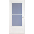 White Mid-View Universal Reversible Wood Core Storm Door D6694