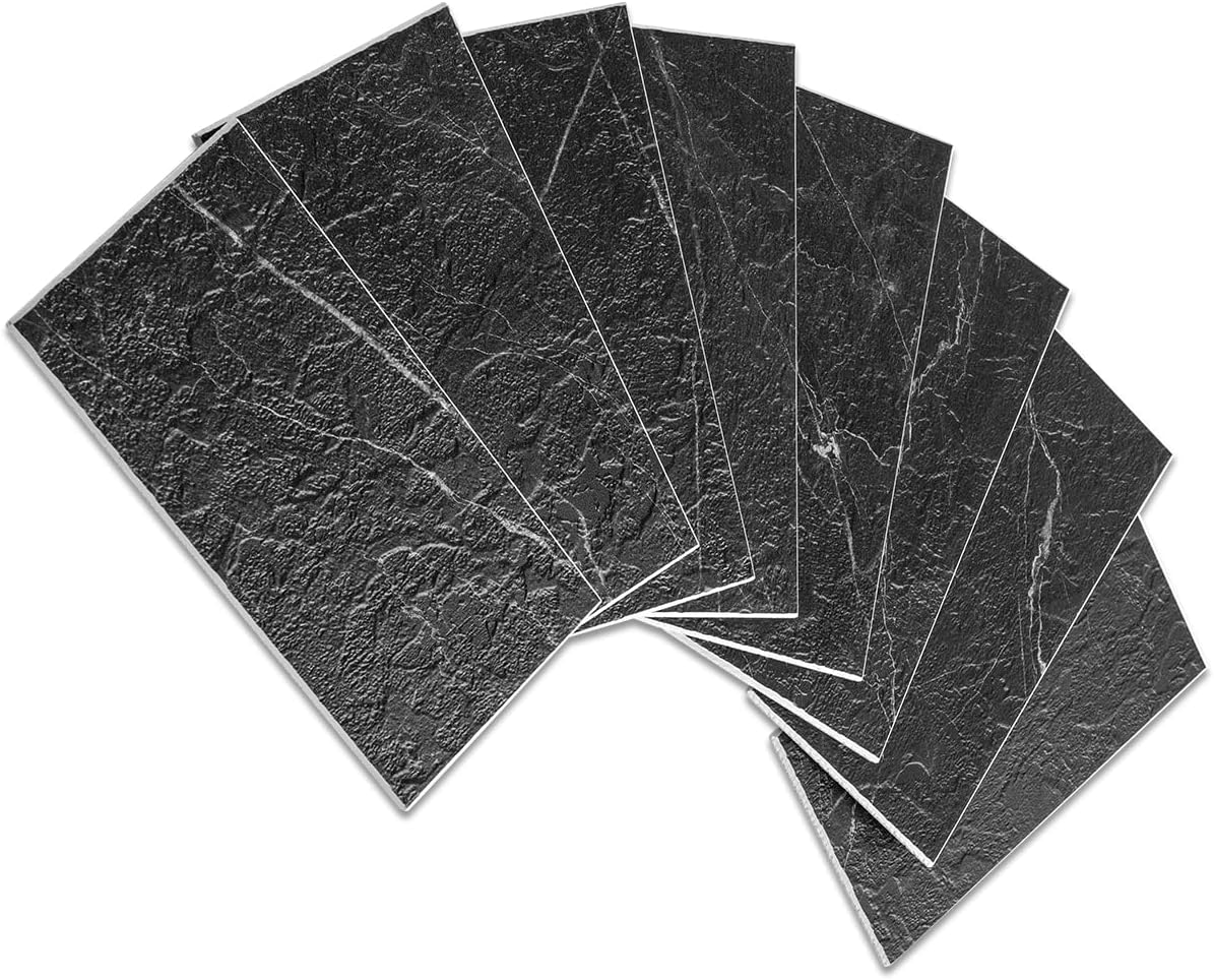 100 Piece Peel and Stick PVC Tile 3 Inch x 6 Inch Rustic Brick E3366
