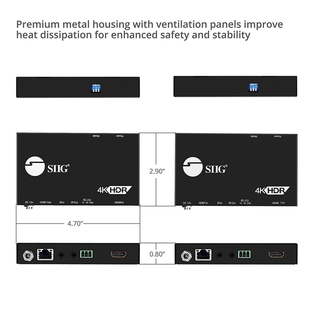 4K HDR HDMI 2.0 HDBaseT Extender Over Single Cat5e/6 P1528