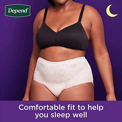Disposable Overnight Adult Incontinence Underwear for Women, Medium, Blush, 15 Count U311