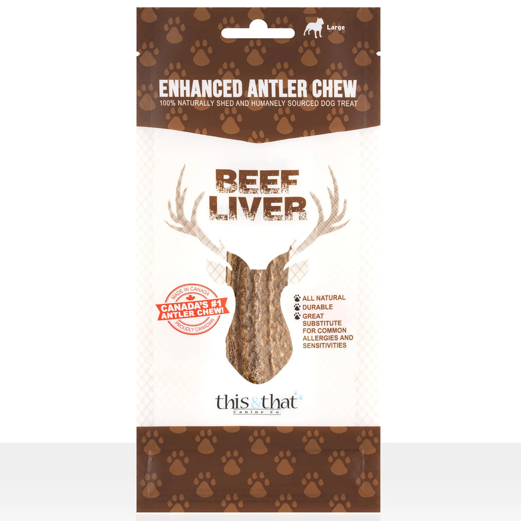 Beef Liver Elk Antler Dog Chew V904030