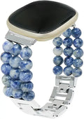 Beaded Stone Adjustable Metal Bracelet C3537