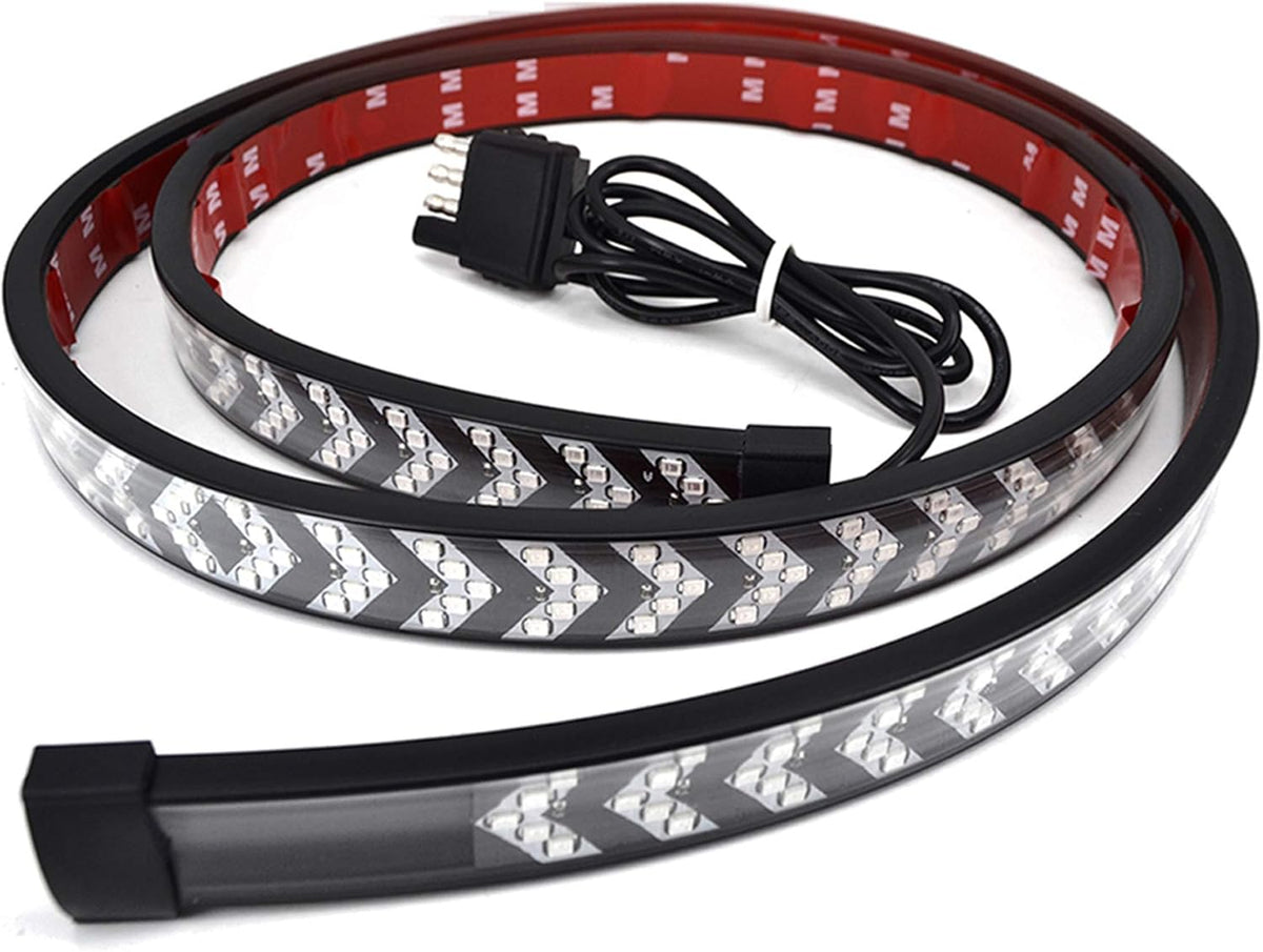 Red & White 5 Row LED Tailgate Light Bar Pack of 2 T1885