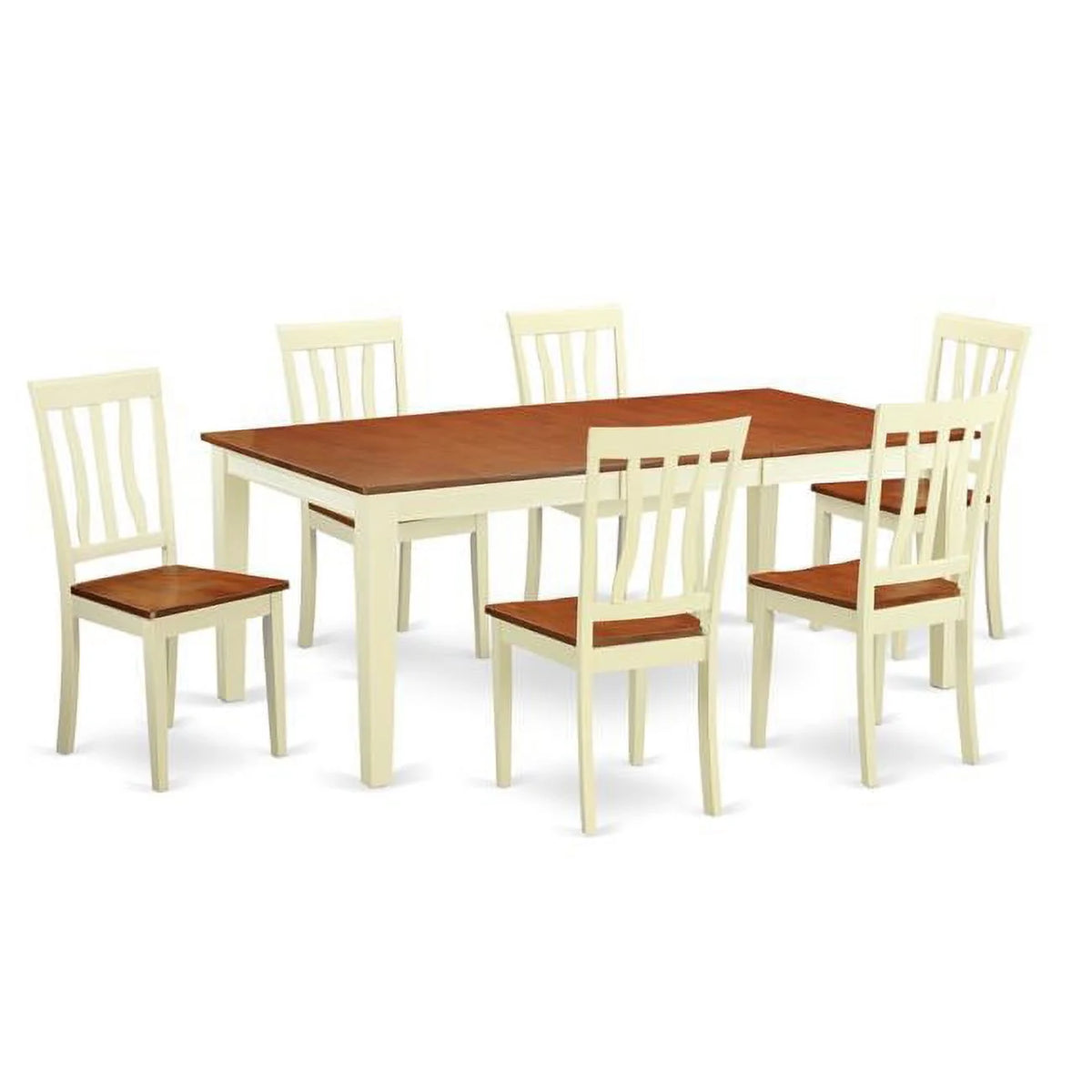 7 Piece Buttermilk Cherry Wood Dinette Set H9417