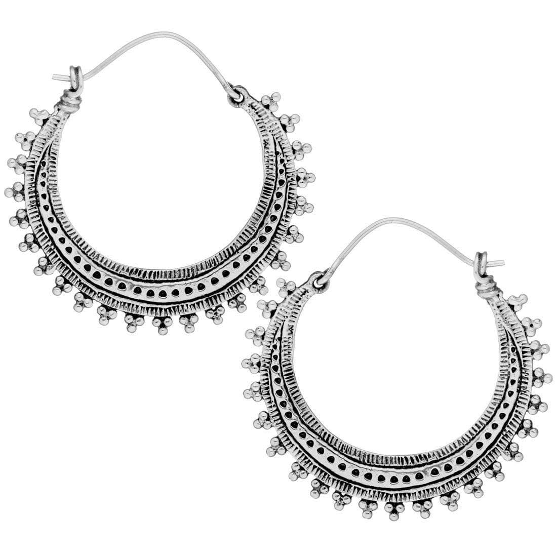 Sterling Silver Hoop Earrings O445071