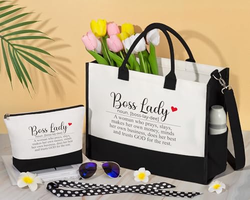 Canvas Tote Bag & Makeup Bag Gift Set Q9667