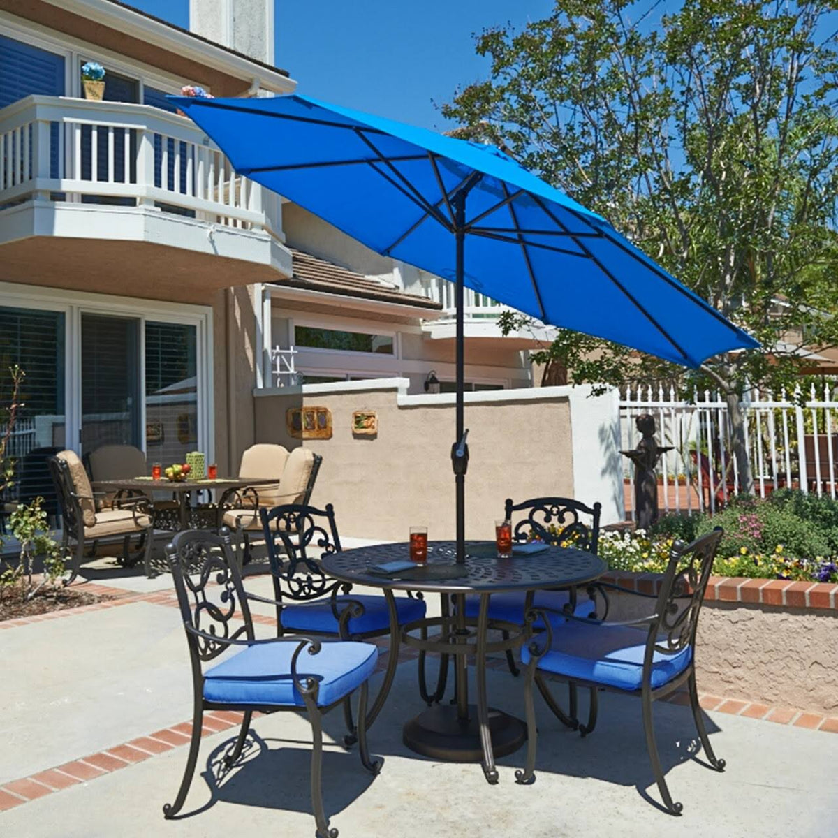 9 ft. Patio Umbrella with Bronze Aluminum Pole F366533