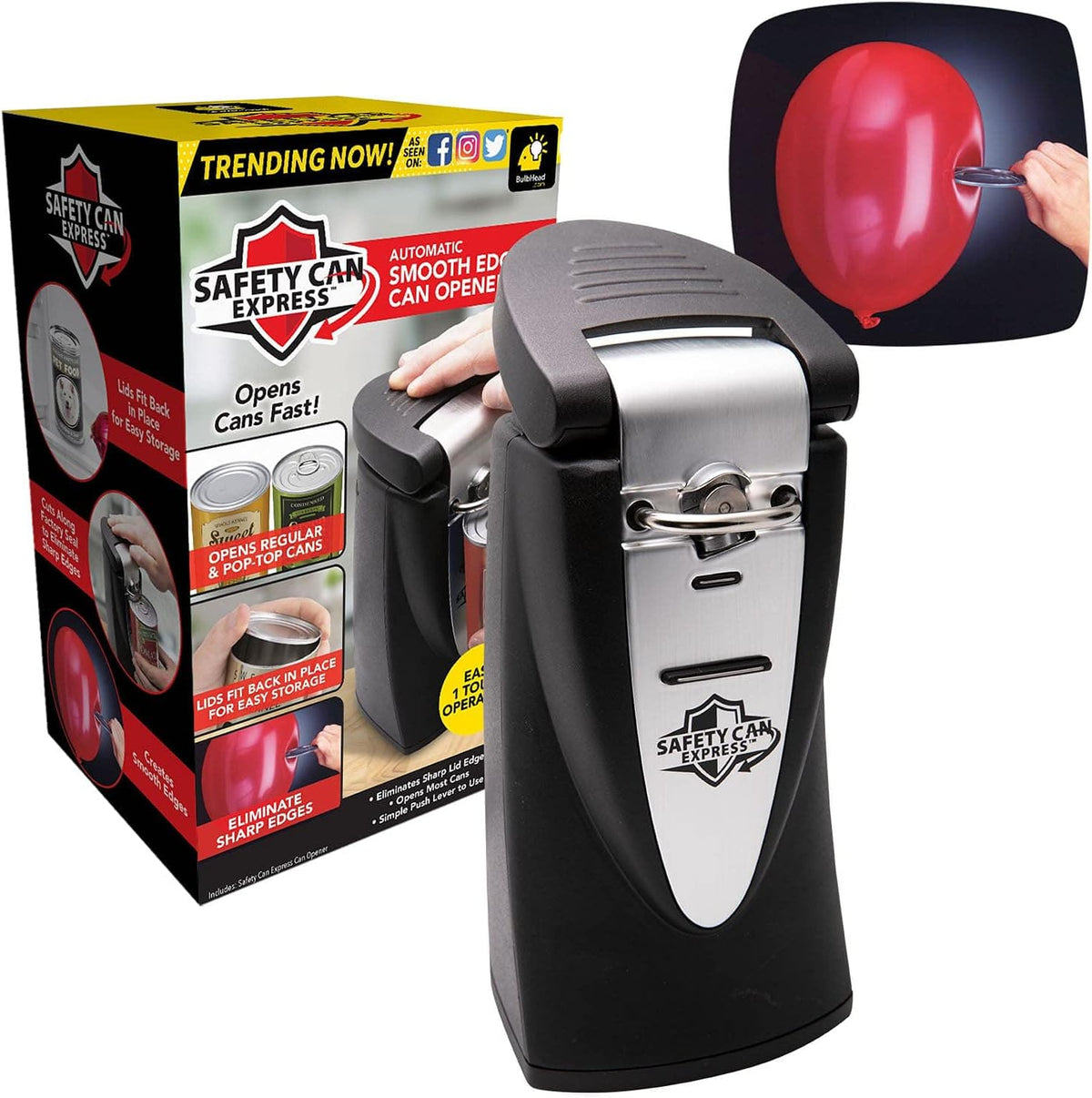 Black Electric Can Opener L2142