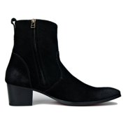 Black Suede Chelsea Boots Q3640