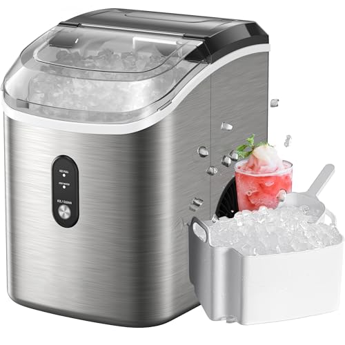 Black Countertop Nugget Ice Maker with Self-Cleaning U919
