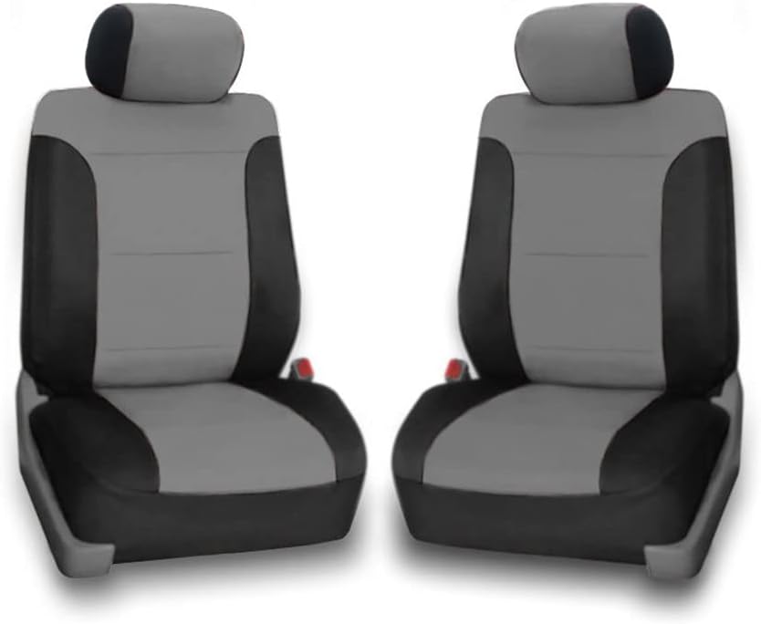 Custom Fit Pickup Truck Neoprene Front Seat Covers Gray Black X434