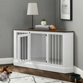 White Corner Credenza Dog Crate O4775