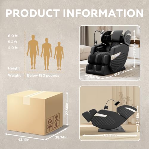 Massage Chair with Heat & Foot Rollers B4517