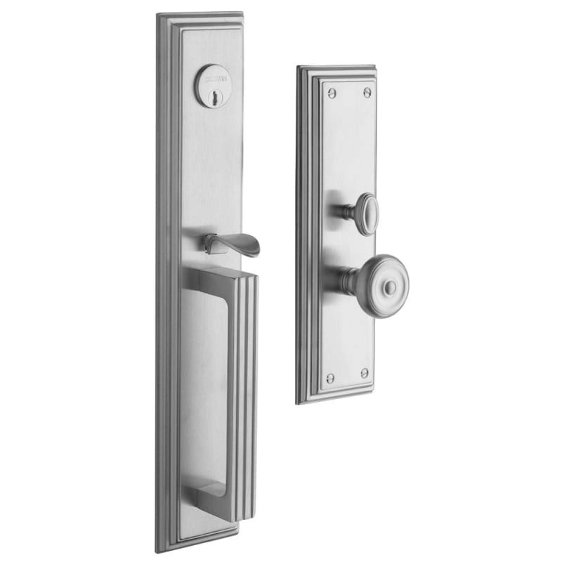 Satin Chrome Double Cylinder Mortise Handleset Trim Set W502