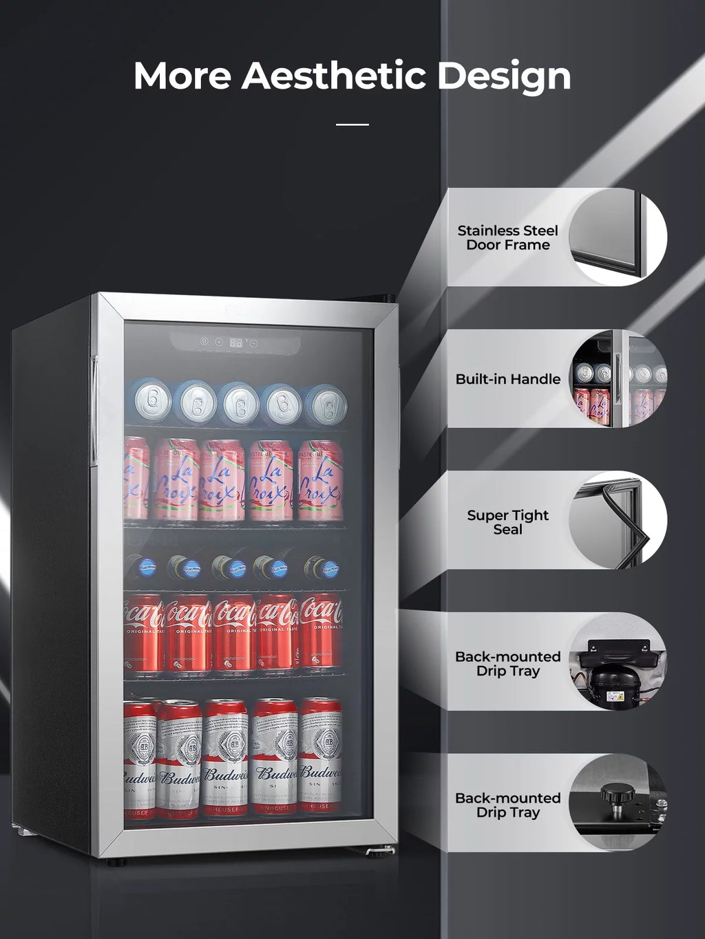 126 Can 3.2 Cu.ft Beverage Refrigerator Cooler M5026
