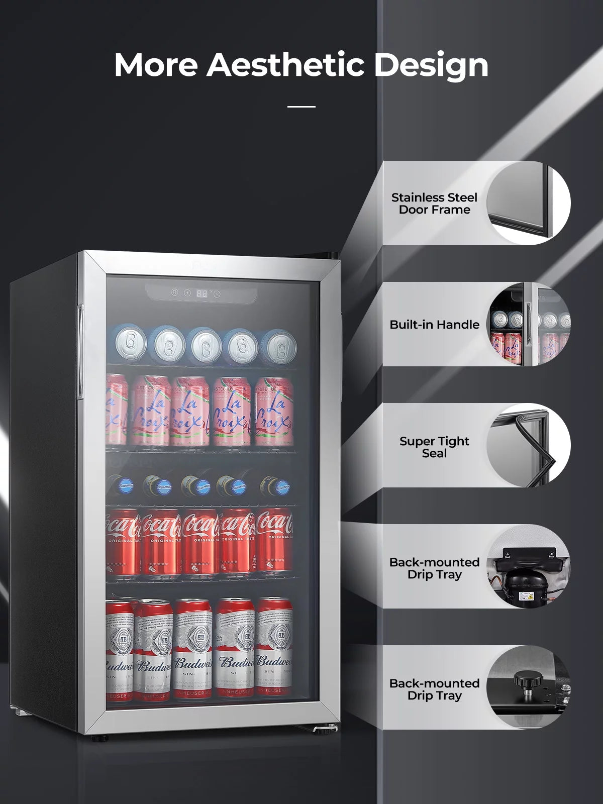 126 Can 3.2 Cu.ft Beverage Refrigerator Cooler M5026
