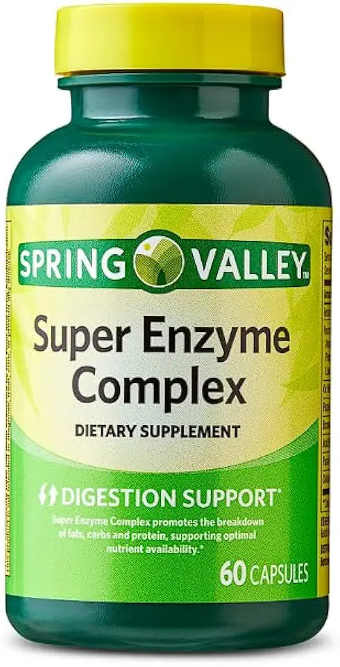 Super Enzyme Complex Dietary Supplement 60 Capsules J596
