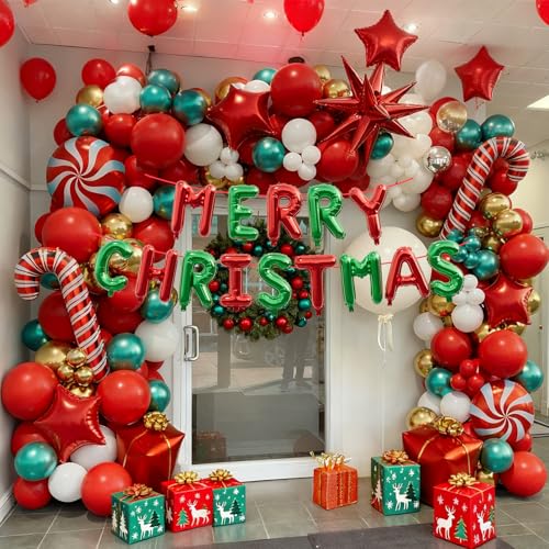 143 Pcs Christmas Balloon Garland Arch Kit D7021