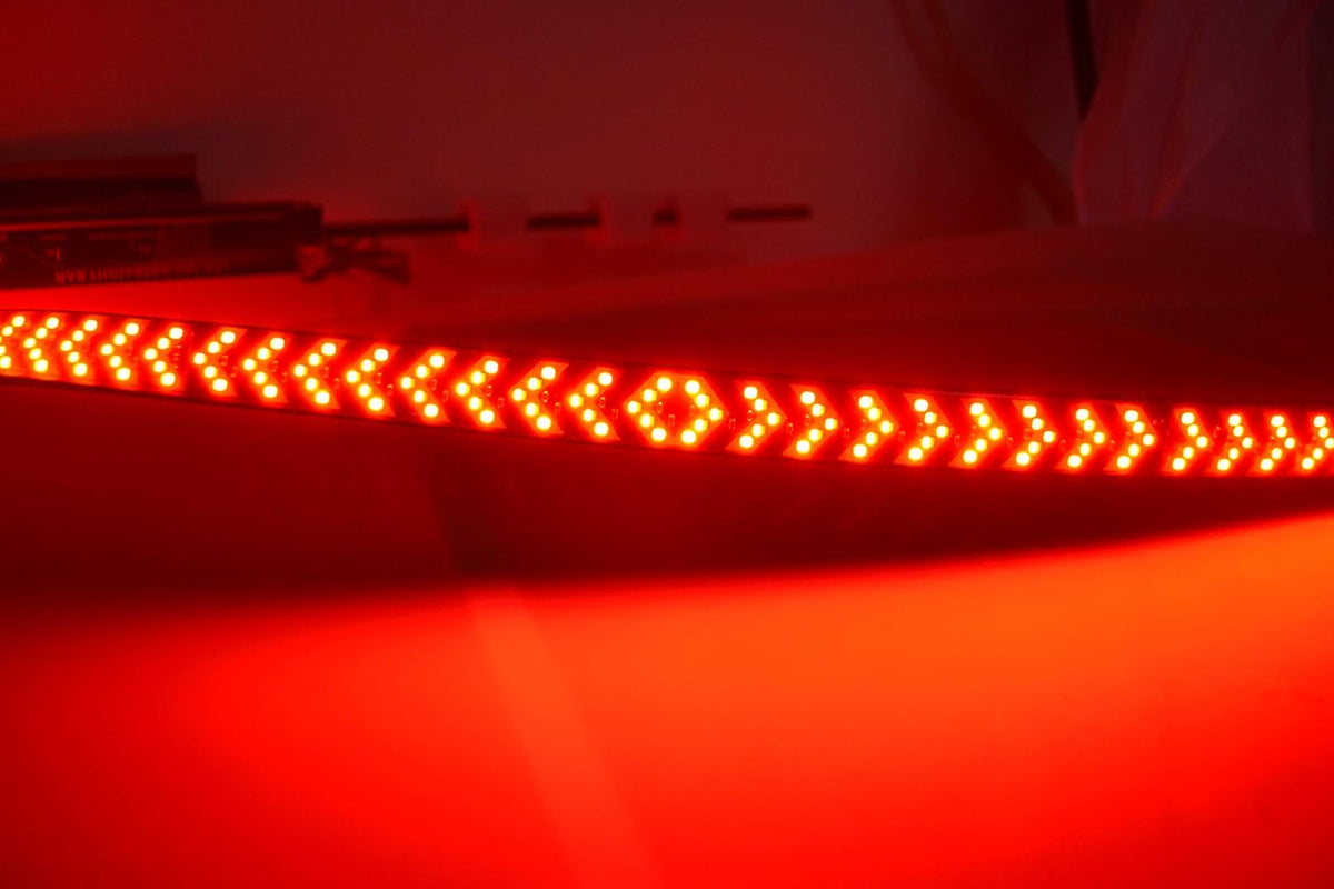 Red & White 5 Row LED Tailgate Light Bar Pack of 2 T1885