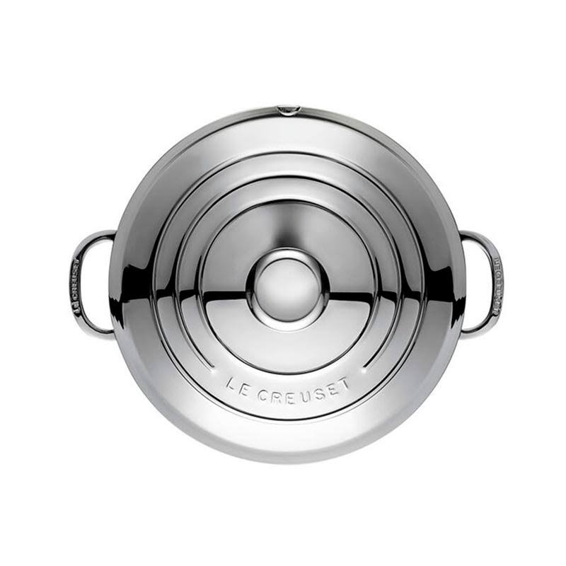 5.5 qt Stainless Steel Shallow Casserole with Lid V242